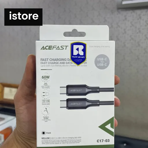 کابل تایپ سی به تایپ سی acefast C17-03 طول 1/2 توان 60w — تصویر ۴