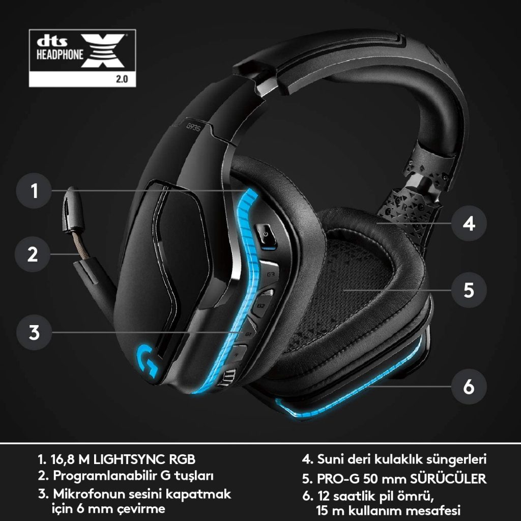 هدست گیمینگ لاجیتک Logitech G935 Wireless 7.1 — تصویر ۵