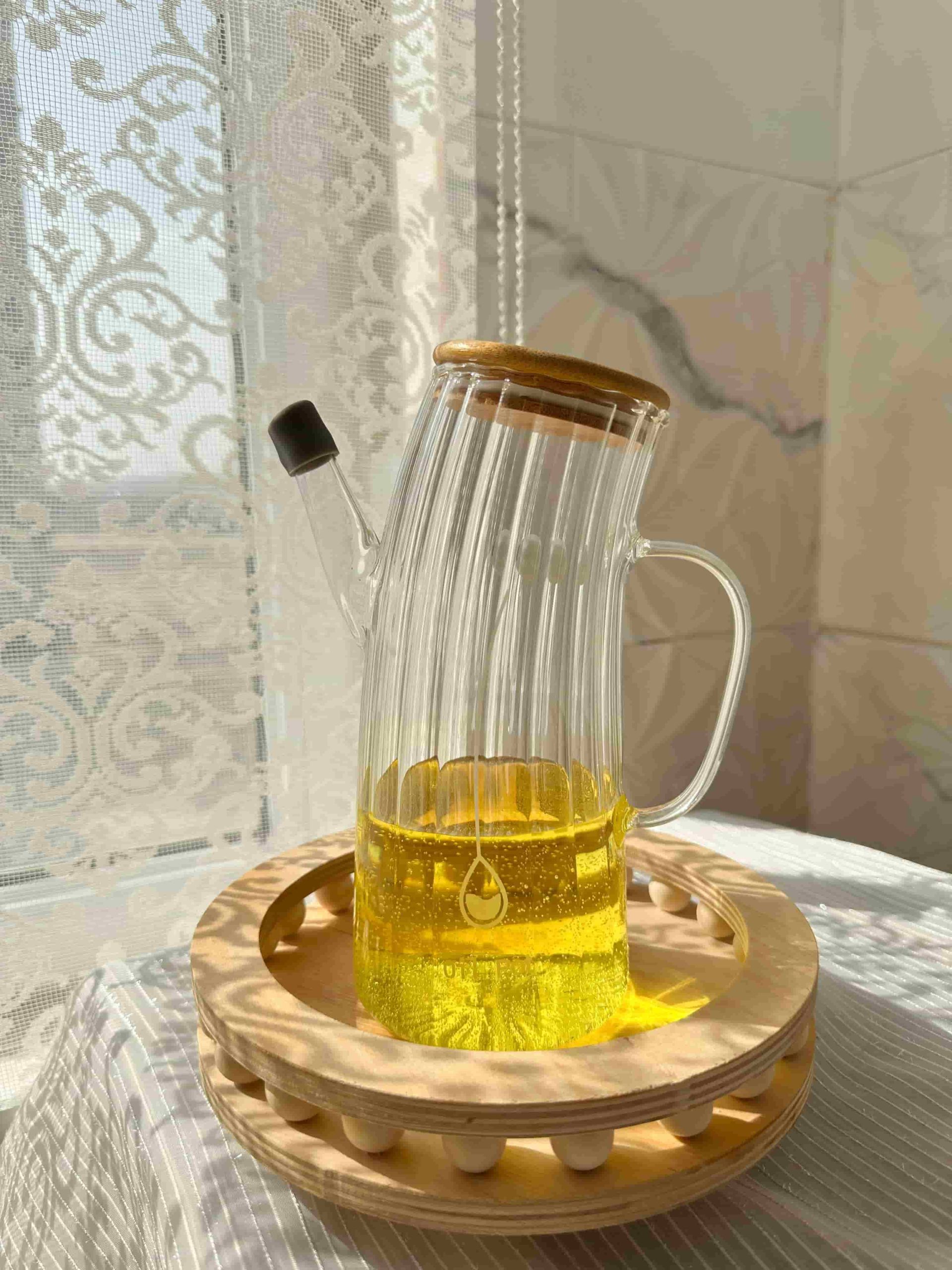 روغن ریز پیرکس مدل کج شیاردار درب بامبو — تصویر ۲