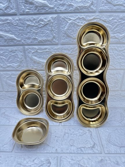اردوخوری استیل طلایی در چهار سایز — تصویر ۲
