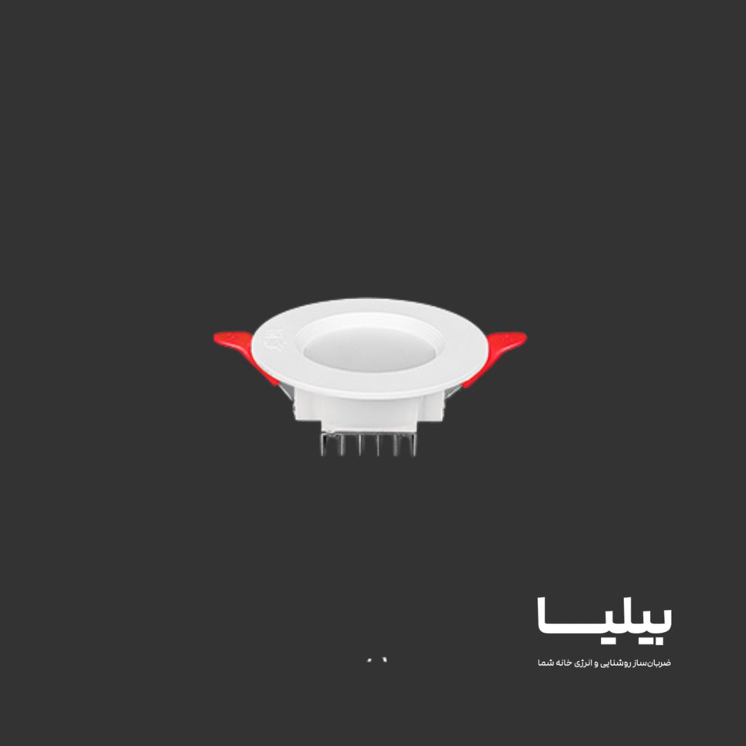 چراغ سقفی توکار دایره ای 5 وات سولاریس پارس شعاع توس — تصویر ۶