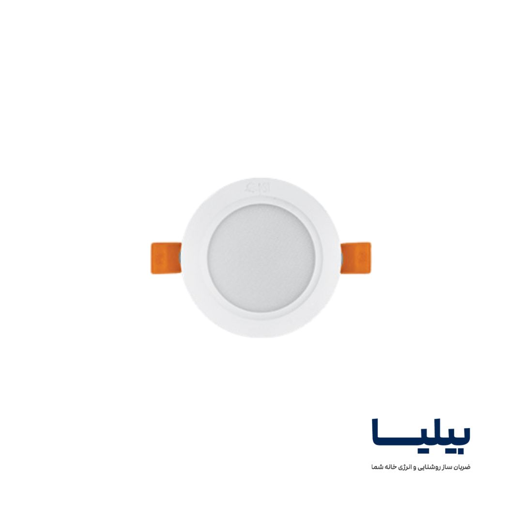چراغ سقفی توکار دایره ای 7 وات آرامیس پارس شعاع توس — تصویر ۳