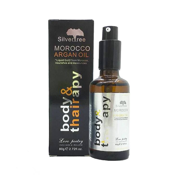 روغن آرگان مراکشی برند سیلور تری SILVERTREE مدل Body & Thairapy حجم 80 میل