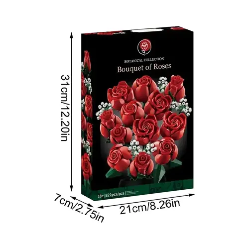 لگو دسته گل رز 822 تکه کد 1328 — تصویر ۸