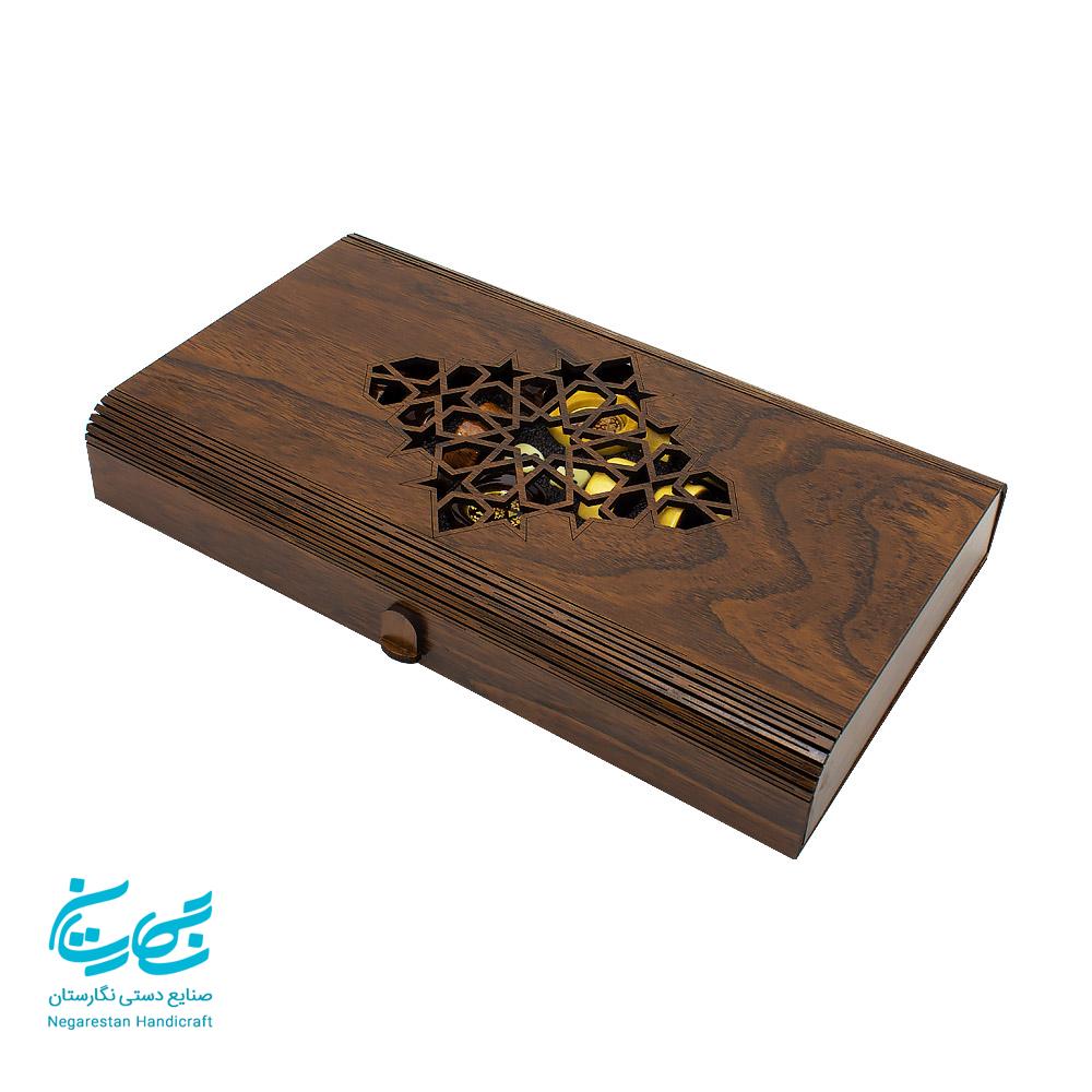 مهره تخته نرد خاتم کاری نفیس 50 سانتی — تصویر ۴