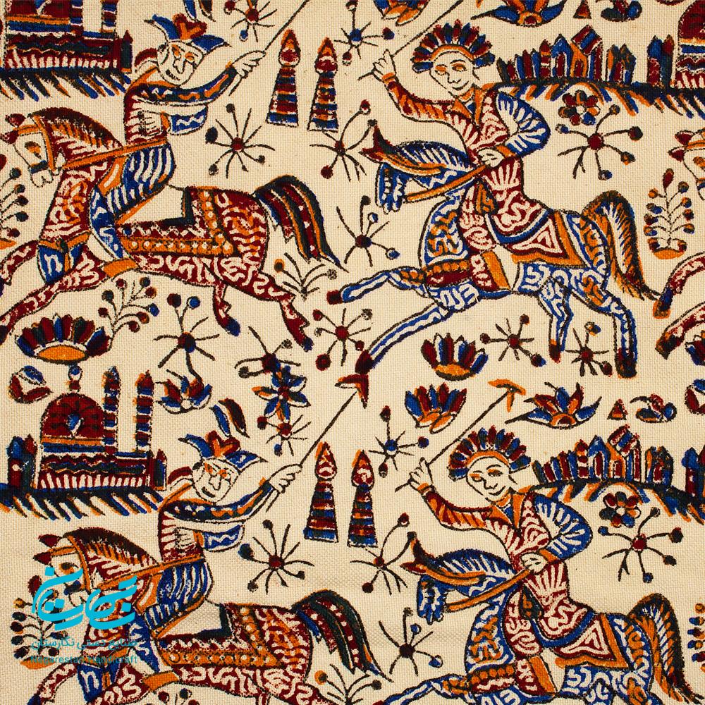 رومیزی قلمکار یک متری طرح چوگان — تصویر ۳