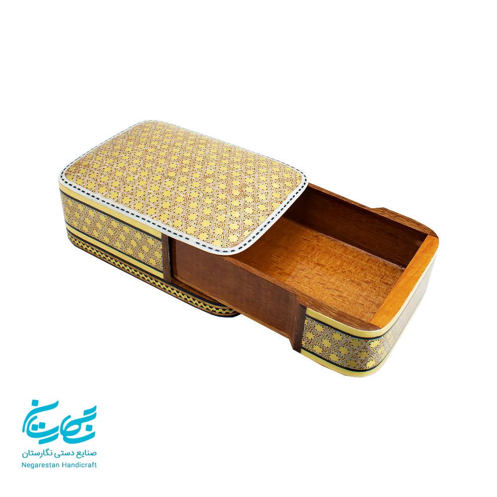جعبه خاتم کاری کشویی (جاپاسوری) — تصویر ۳