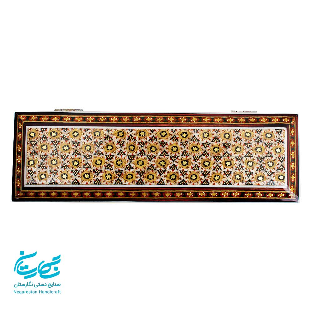 قلمدان خاتم کاری 20 سانتی با درب لولایی — تصویر ۵