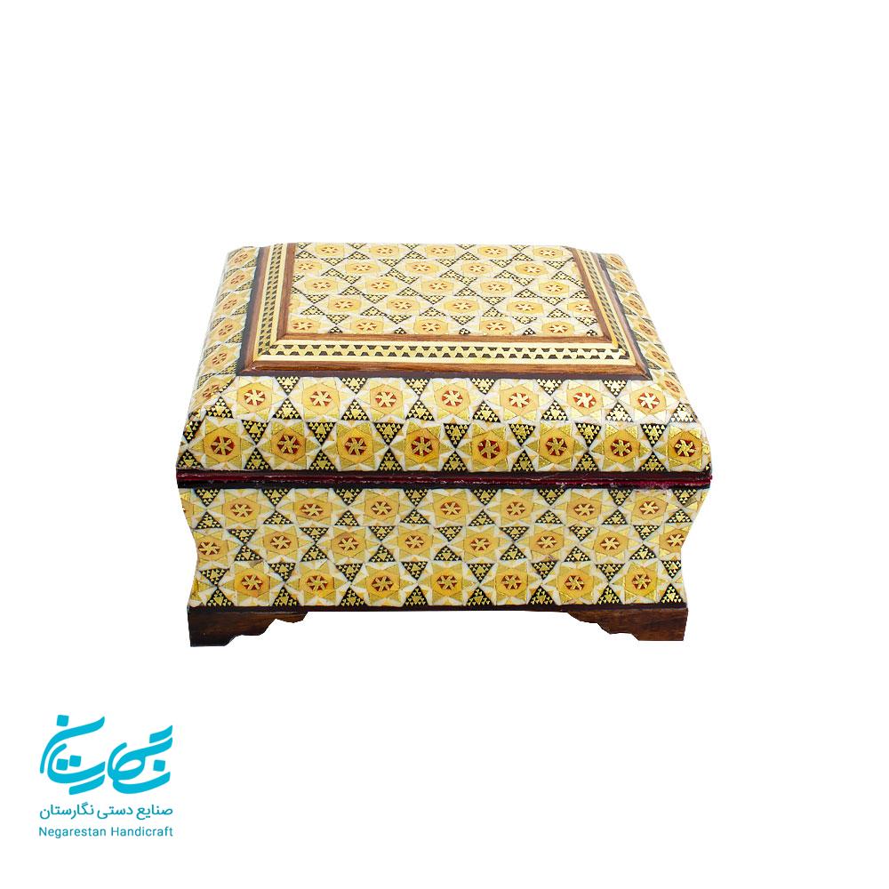 جعبه جواهرات خاتم کاری 10 در 12 س.م — تصویر ۲