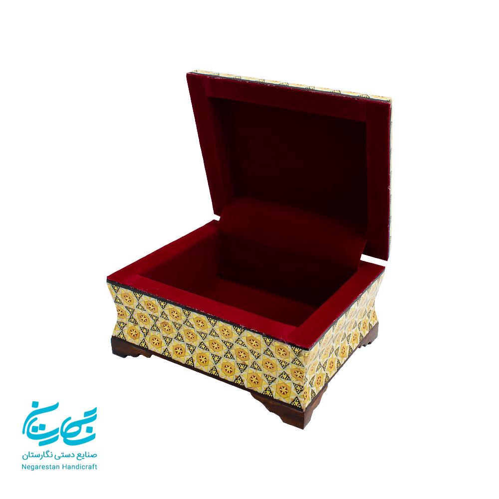 جعبه جواهرات خاتم کاری 10 در 12 س.م — تصویر ۳