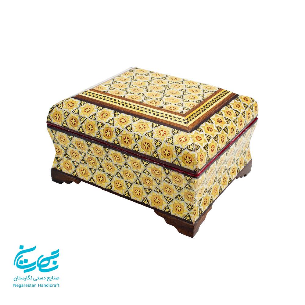 جعبه جواهرات خاتم کاری 10 در 12 س.م — تصویر ۴