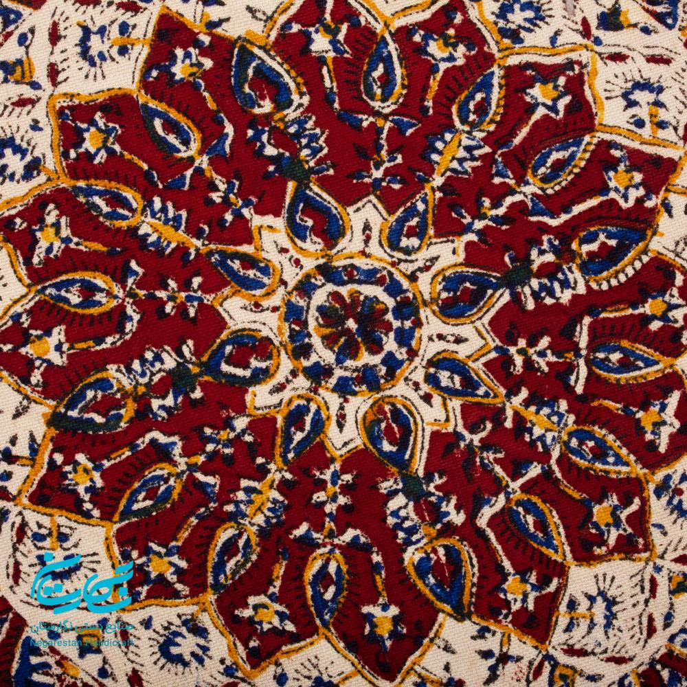 رومیزی قلمکار گرد کوچک قطر 30 سانتیمتر — تصویر ۳