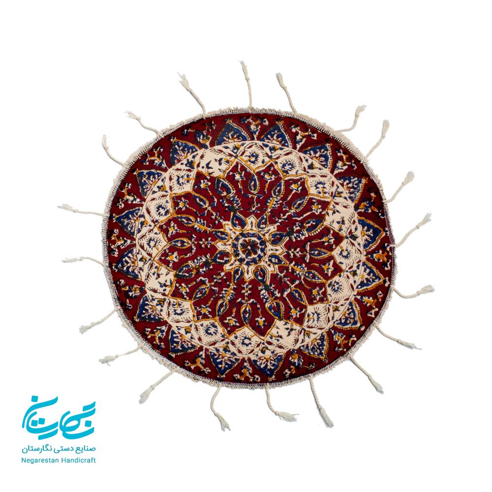 رومیزی قلمکار گرد کوچک قطر 30 سانتیمتر