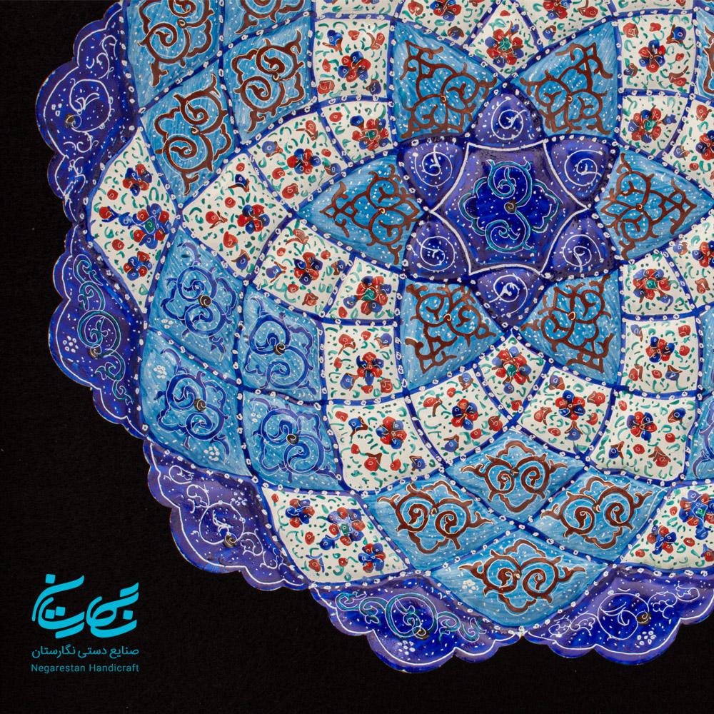 تابلو بشقاب میناکاری 25 (34 در 34 سانتیمتر) — تصویر ۴