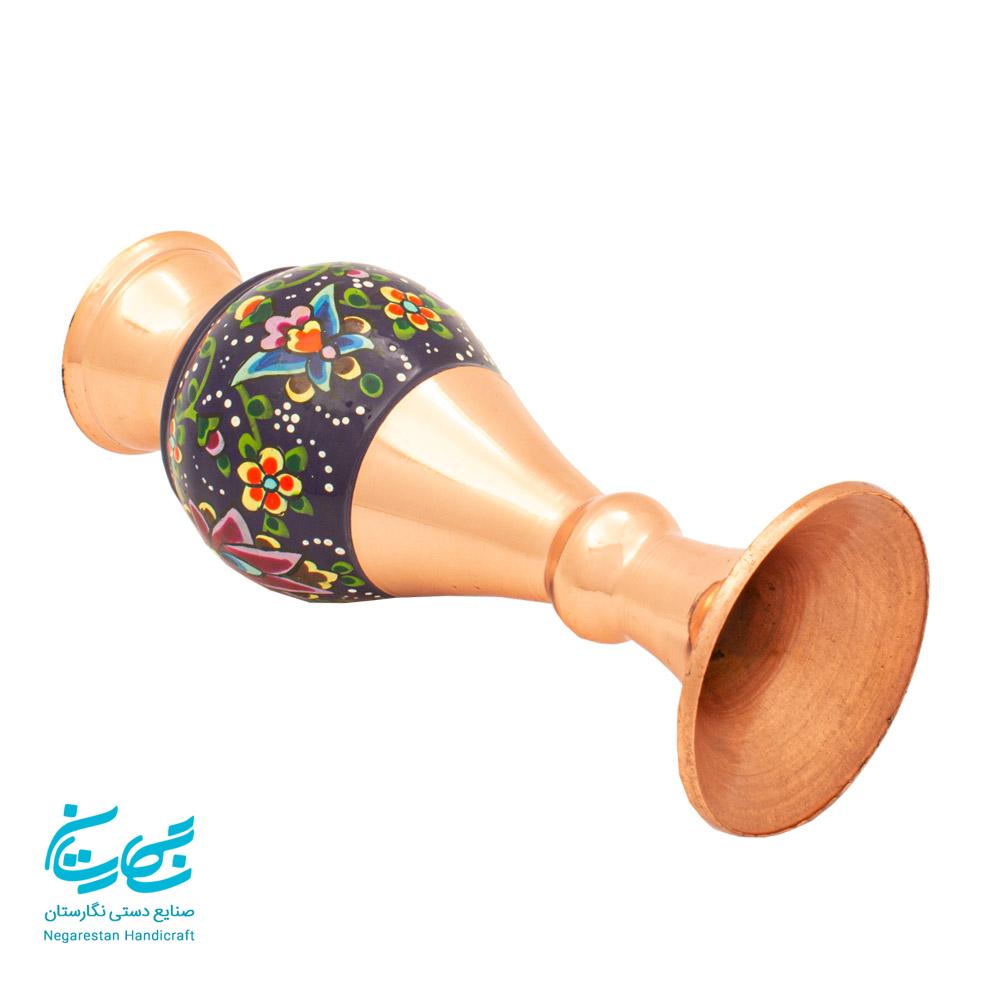 گلدان مس و پرداز جفتی 16 سانتی — تصویر ۳