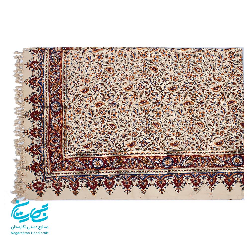 رومیزی قلمکار 100 در 150 طرح گل ریز — تصویر ۲