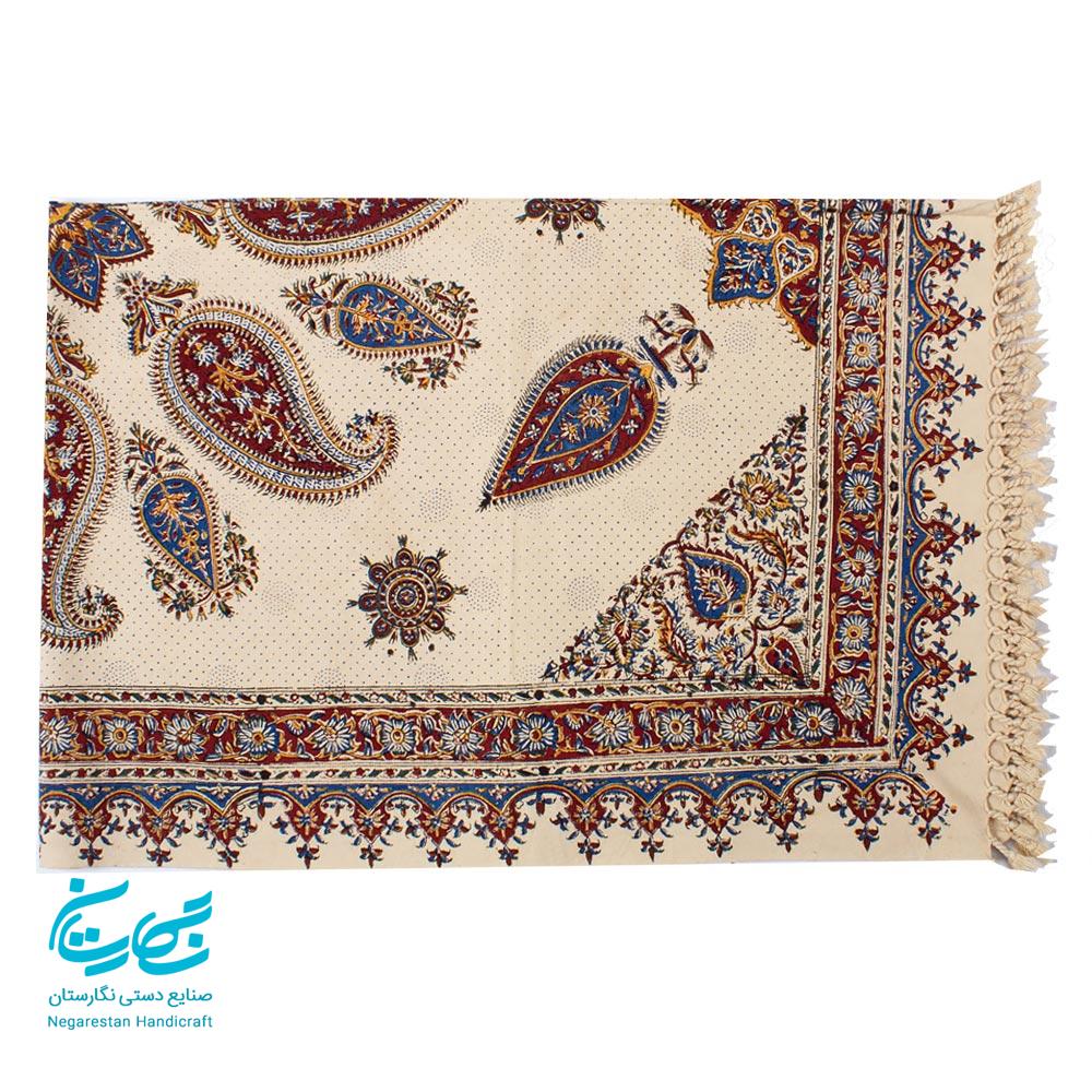 رومیزی قلمکار 1 در 1.5 متری طرح بته جقه — تصویر ۲