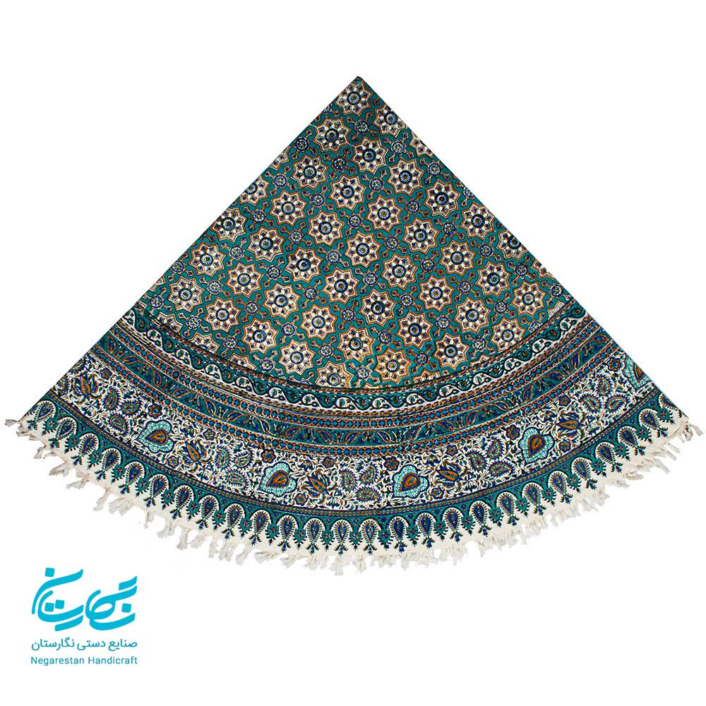 رومیزی قلمکار گرد قطر 150 صادراتی — تصویر ۲