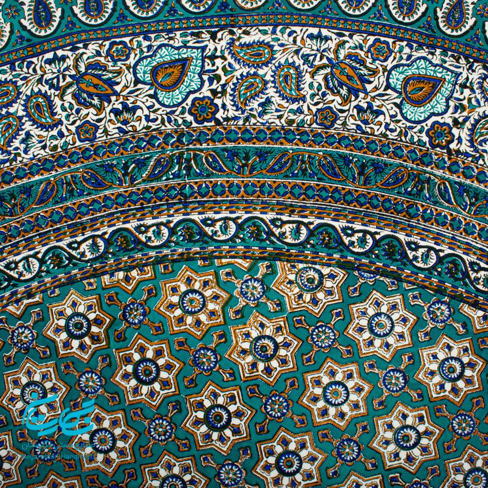 رومیزی قلمکار گرد قطر 150 صادراتی — تصویر ۳