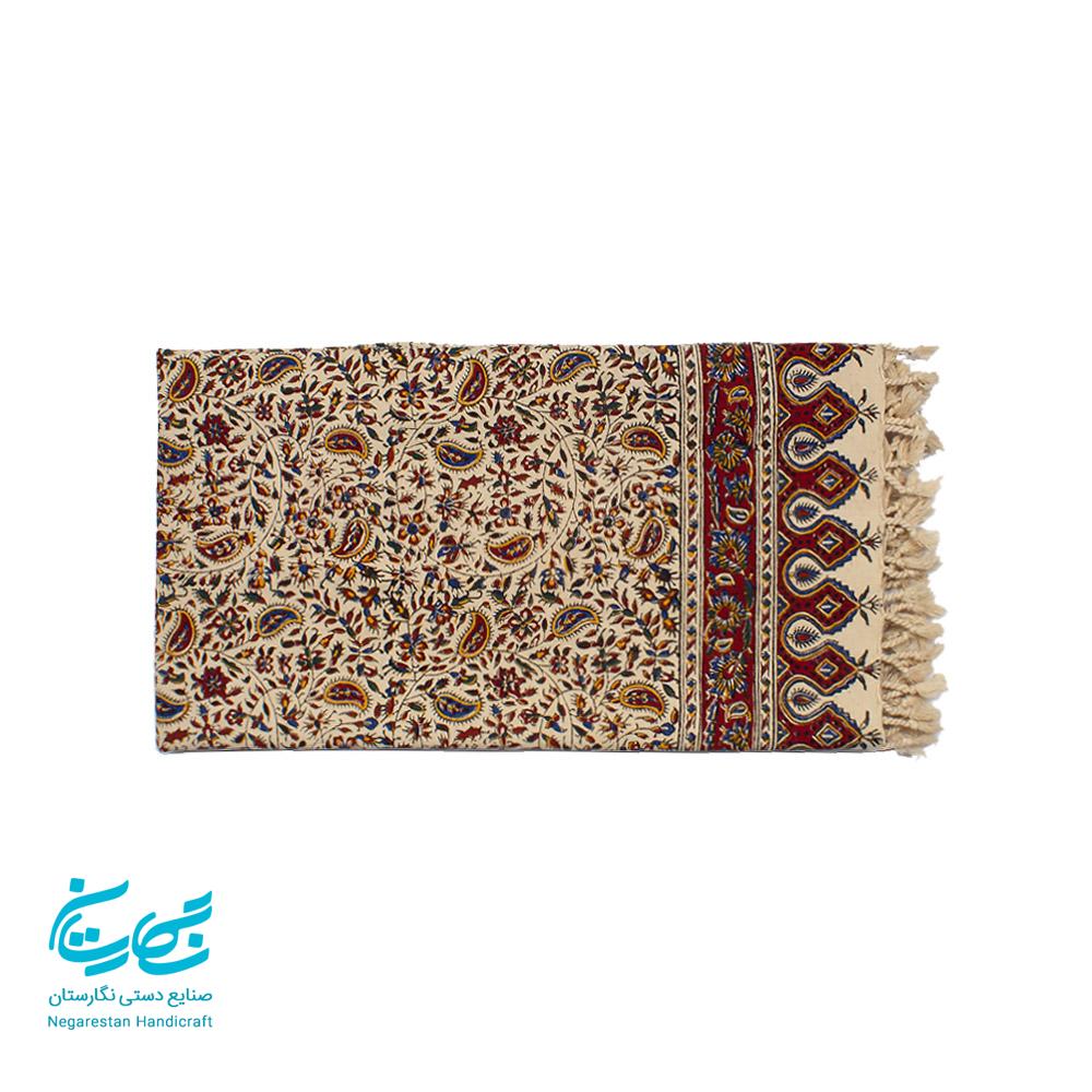 رومیزی قلمکار 100 در 100 طرح گل ریز — تصویر ۳