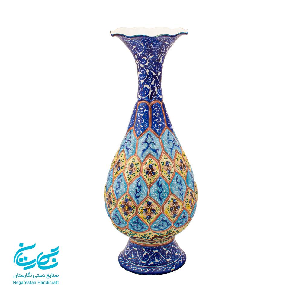 گلدان میناکاری 20 سانتیمتری با جعبه مخمل — تصویر ۵