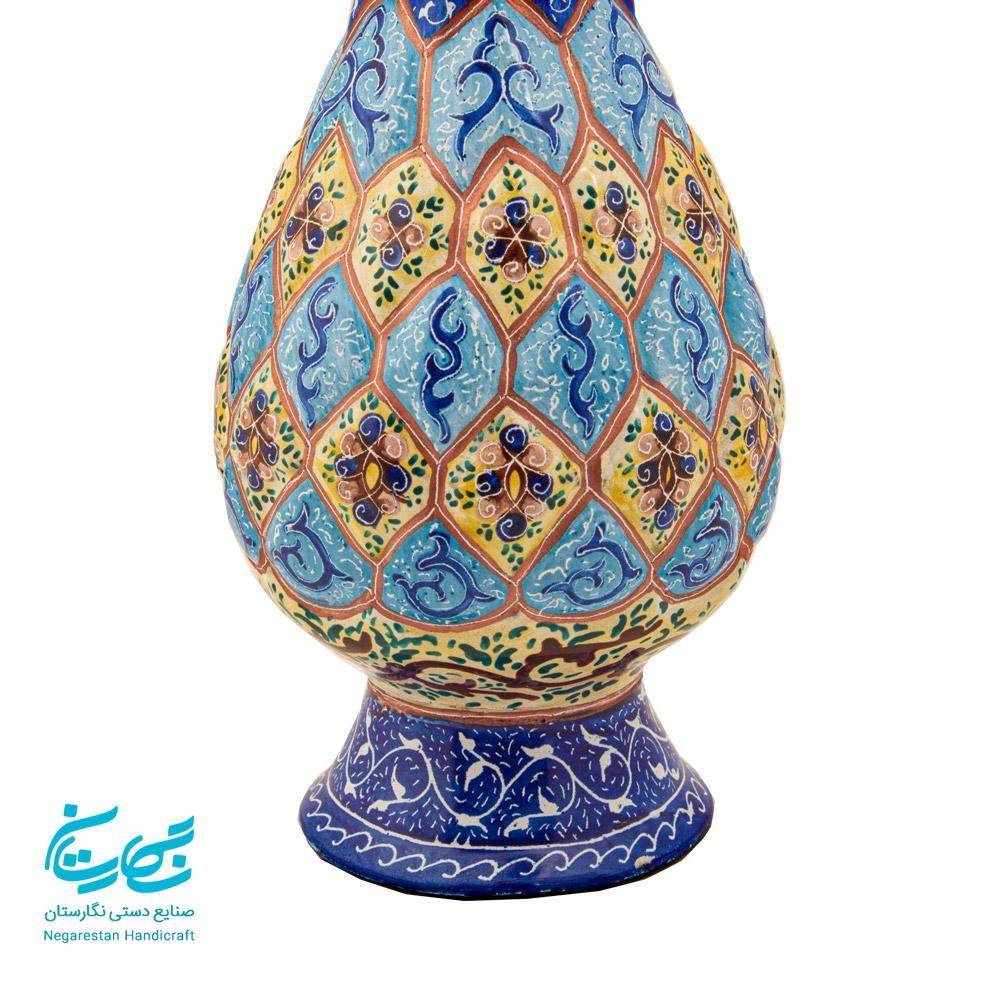 گلدان میناکاری 20 سانتیمتری با جعبه مخمل — تصویر ۴