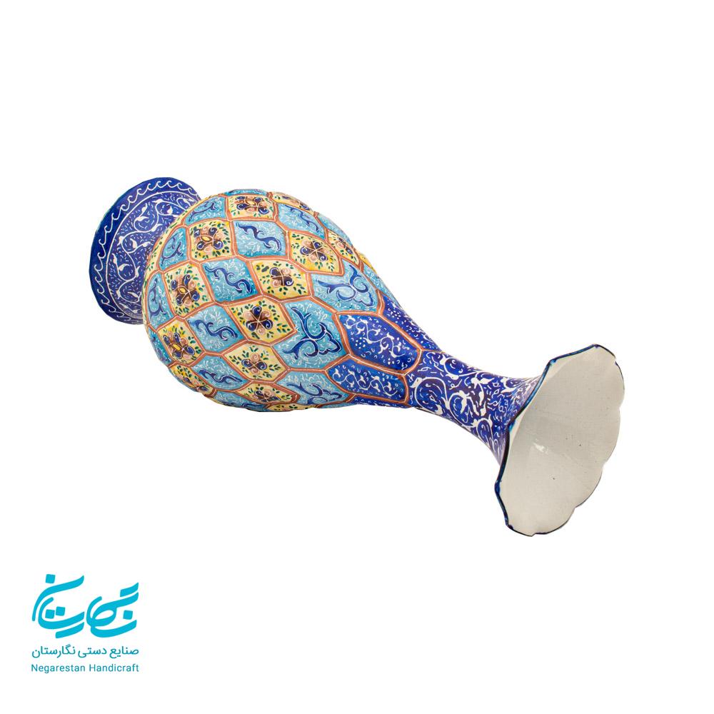 گلدان میناکاری 20 سانتیمتری با جعبه مخمل — تصویر ۳