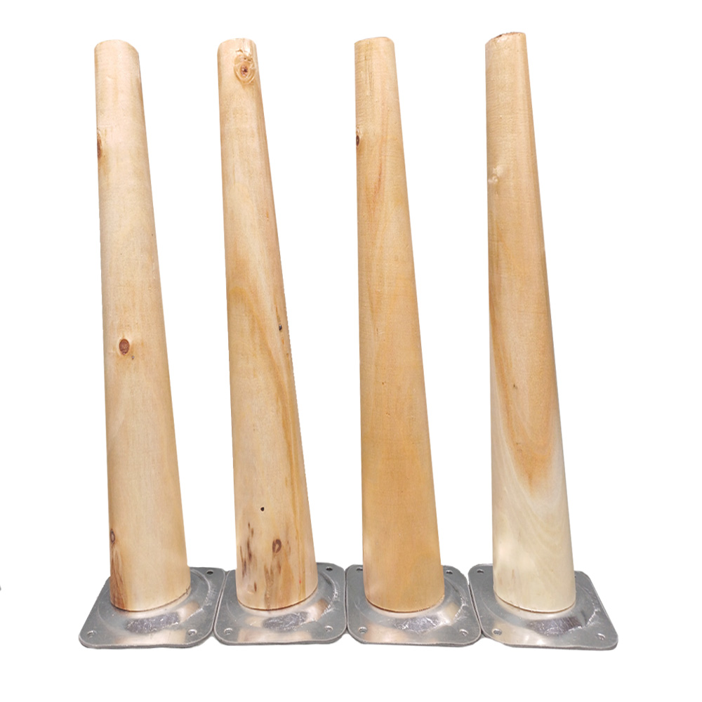 پایه میز چوبی مخروطی 45 سانتی متری کد D1-45 – دیوان دکور — تصویر ۲
