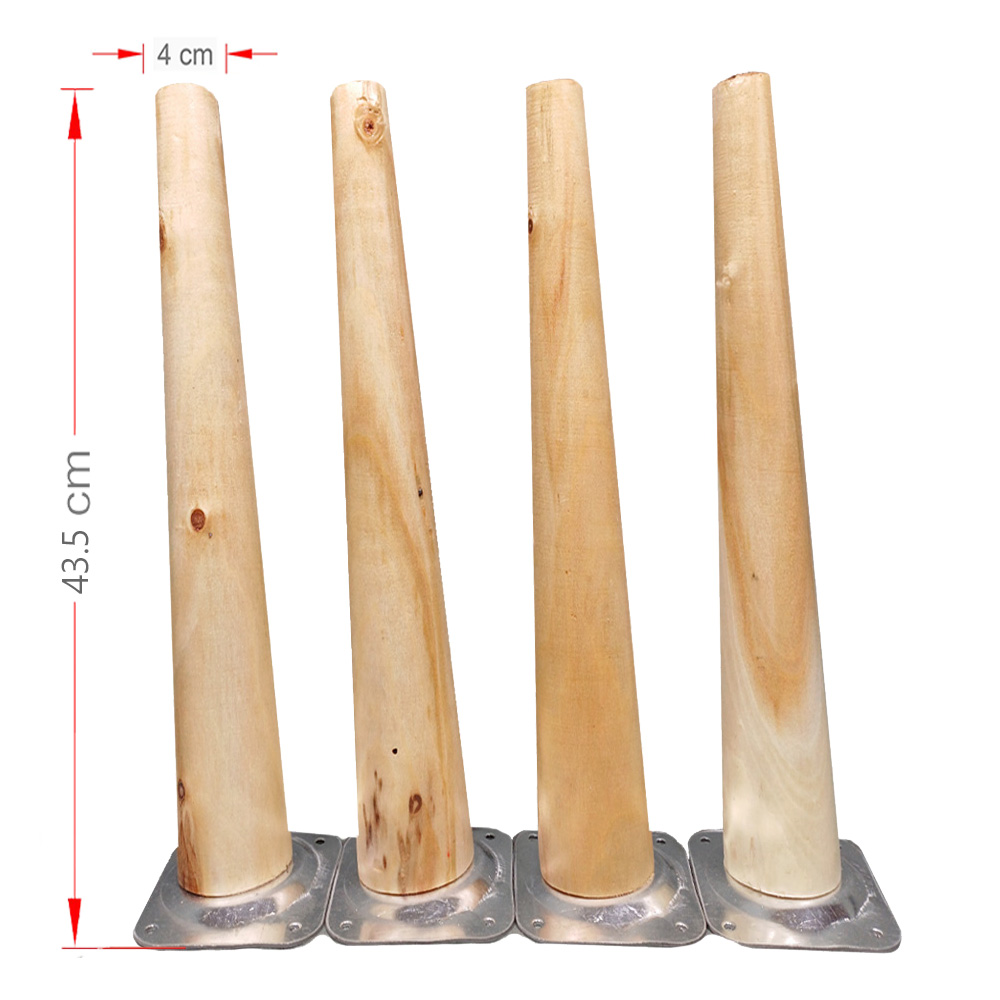 پایه میز چوبی مخروطی 45 سانتی متری کد D1-45 – دیوان دکور — تصویر ۳
