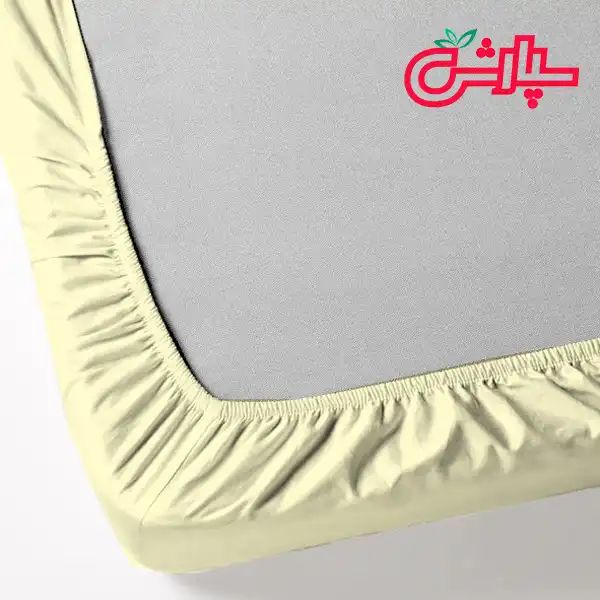 سرویس ملحفه ساده زرد لیمویی – کتان — تصویر ۲