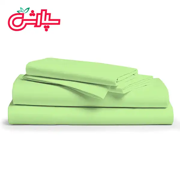 سرویس ملحفه ساده سبز – کتان — تصویر ۲