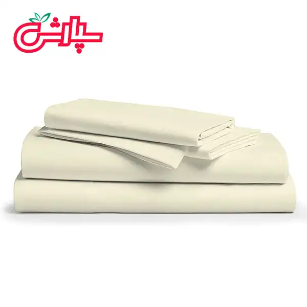 سرویس ملحفه ساده کرم نباتی – کتان — تصویر ۵