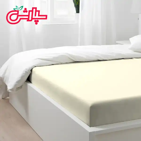 سرویس ملحفه ساده کرم نباتی – کتان — تصویر ۷