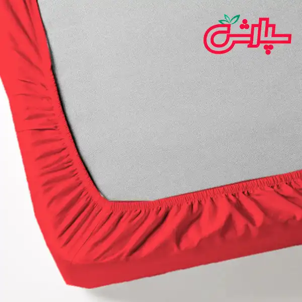 سرویس ملحفه ساده قرمز – کتان — تصویر ۵