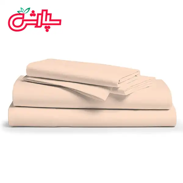 سرویس ملحفه ساده گلبهی – کتان — تصویر ۲