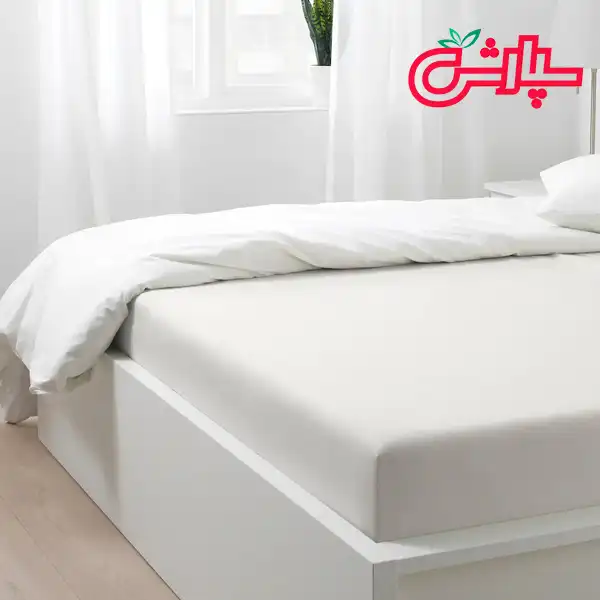 سرویس ملحفه ساده سفید کلاسیک – کتان — تصویر ۴