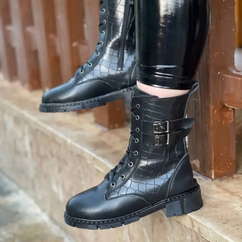نیم بوت زنانه پوست ماری