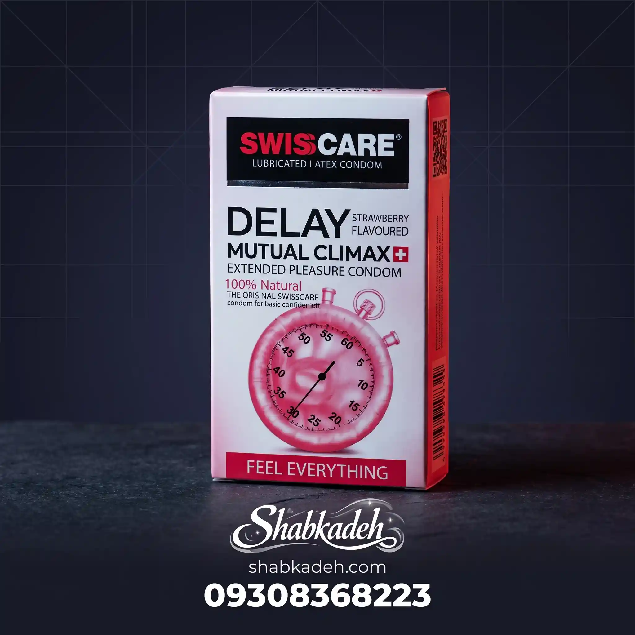 کاندوم تاخیری توت فرنگی سوئیس کر Swisscare Delay Mutual Climax — تصویر ۲