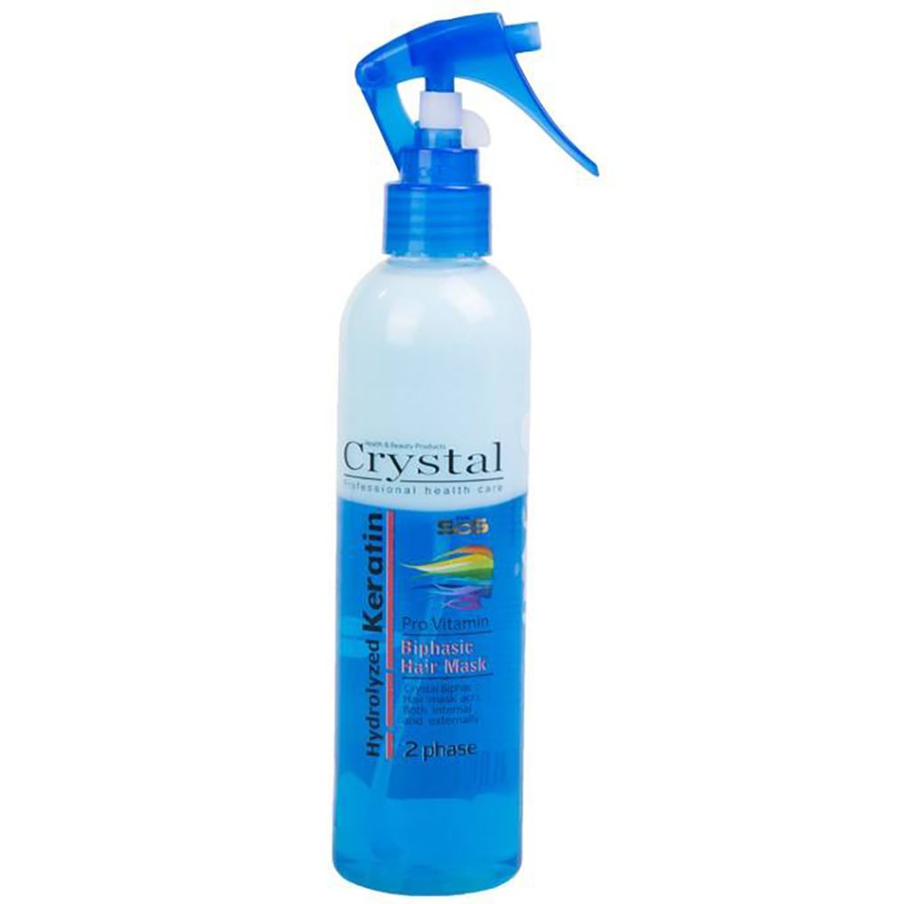 ماسک مو دو فاز آبی روزانه کریستال Hydrolyzed Keratin — تصویر ۲