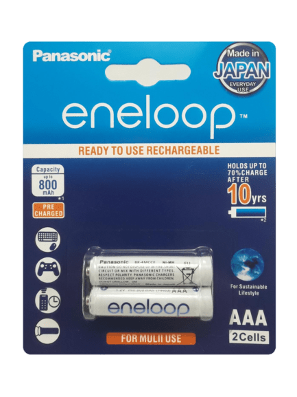 باتری نیم قلم AAA قابل شارژ پاناسونیک eneloop | 800mAh — تصویر ۲