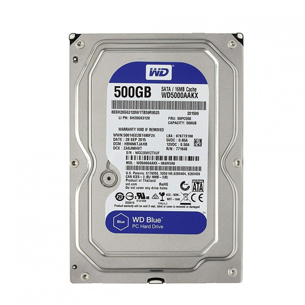 هارد اینترنال وسترن دیجیتال مدل WD BLUE WD500 گیگابایت