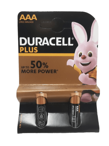 باتری نیم قلم آلکالاین دوراسل دو تایی | AAA DURACELL