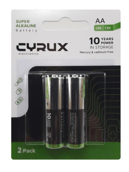 باتری قلمی سوپر آلکالاین سایروکس دو تایی | AA CYRUX