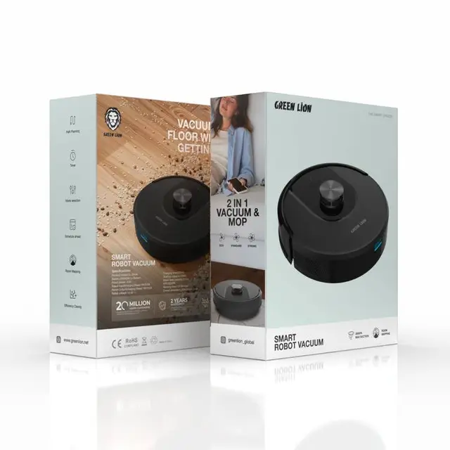 جارو رباتیک گرین لاین مدل Green lion HNSMRVACM robot vacuum — تصویر ۳