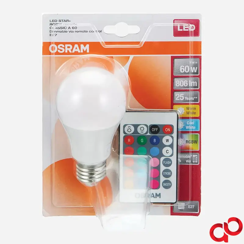 لامپ ال ای دی رنگی ریموت دار اسرام 9 وات OSRAM RGB