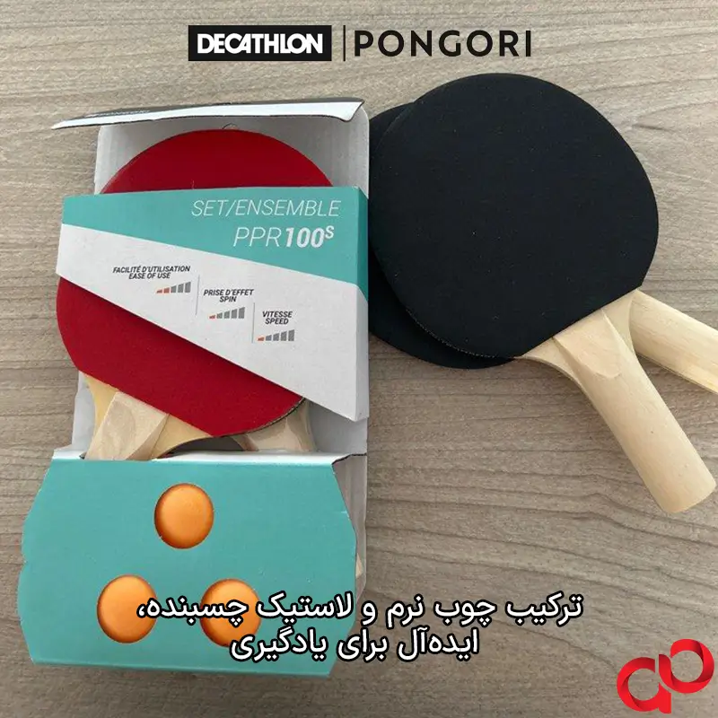 راکت پینگ پنگ دکتلون مدل PPR 100S X3 BALLS به همراه توپ مجموعه 3 عددی — تصویر ۷