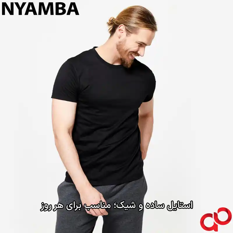 تی شرت ورزشی مردانه اسپرت مدل NYAMBA 100 — تصویر ۳