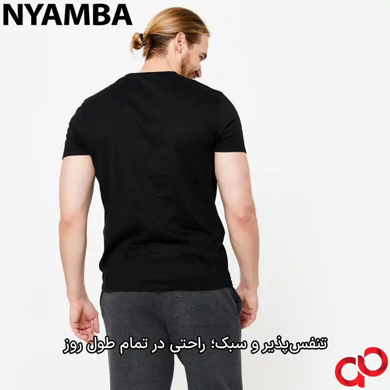 تی شرت ورزشی مردانه اسپرت مدل NYAMBA 100 — تصویر ۴
