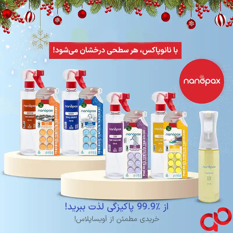 قرص ضدعفونی کننده و تمیز کننده سطوح Nanopax بسته 6 عددی همراه اسپری — تصویر ۵