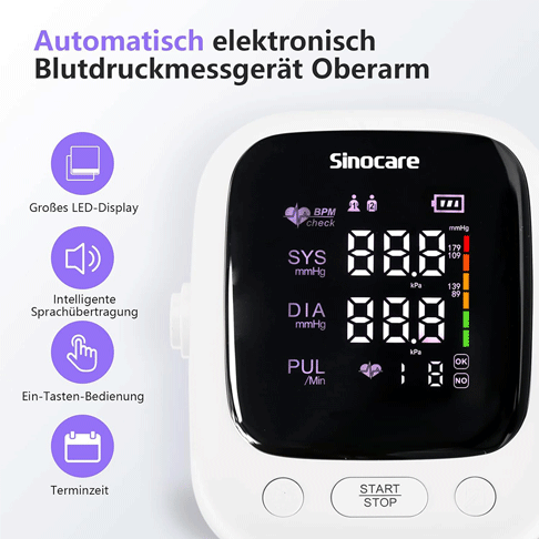 دستگاه فشارسنج خون دیجیتالی برند sinocar — تصویر ۶